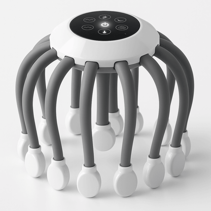 Smart TMS Vibration Scalp Head Massager With Red Light Octopus Massage Machine For Stress Relief 2