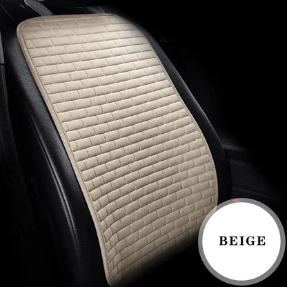 Breathable Flax Car Seat Cushion Front And Rear Auto Seat Protectors With NonSlip Backing 1