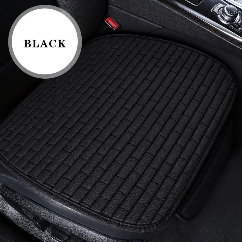 Breathable Flax Car Seat Cushion Front And Rear Auto Seat Protectors With NonSlip Backing 4