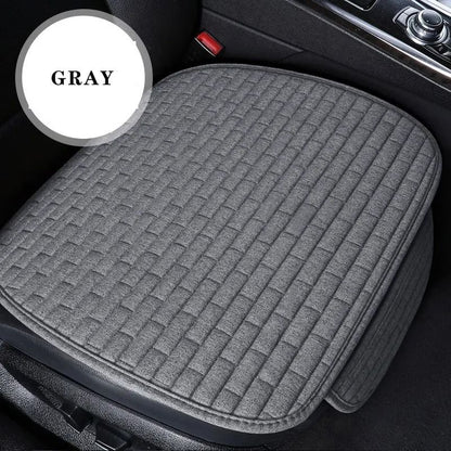 Breathable Flax Car Seat Cushion Front And Rear Auto Seat Protectors With NonSlip Backing 6