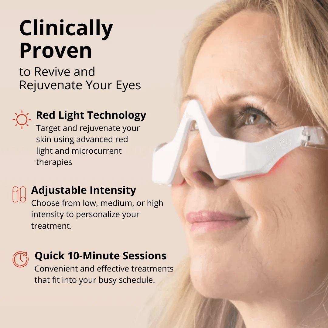 Electric Eye Massager Glasses Relieves Eye Fatigue EMS Red Light Therapy Eye Beauty Instrument For  1