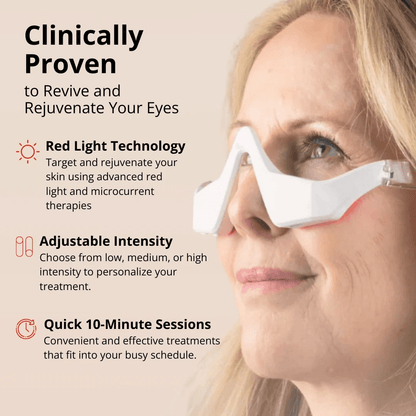Electric Eye Massager Glasses Relieves Eye Fatigue EMS Red Light Therapy Eye Beauty Instrument For  1