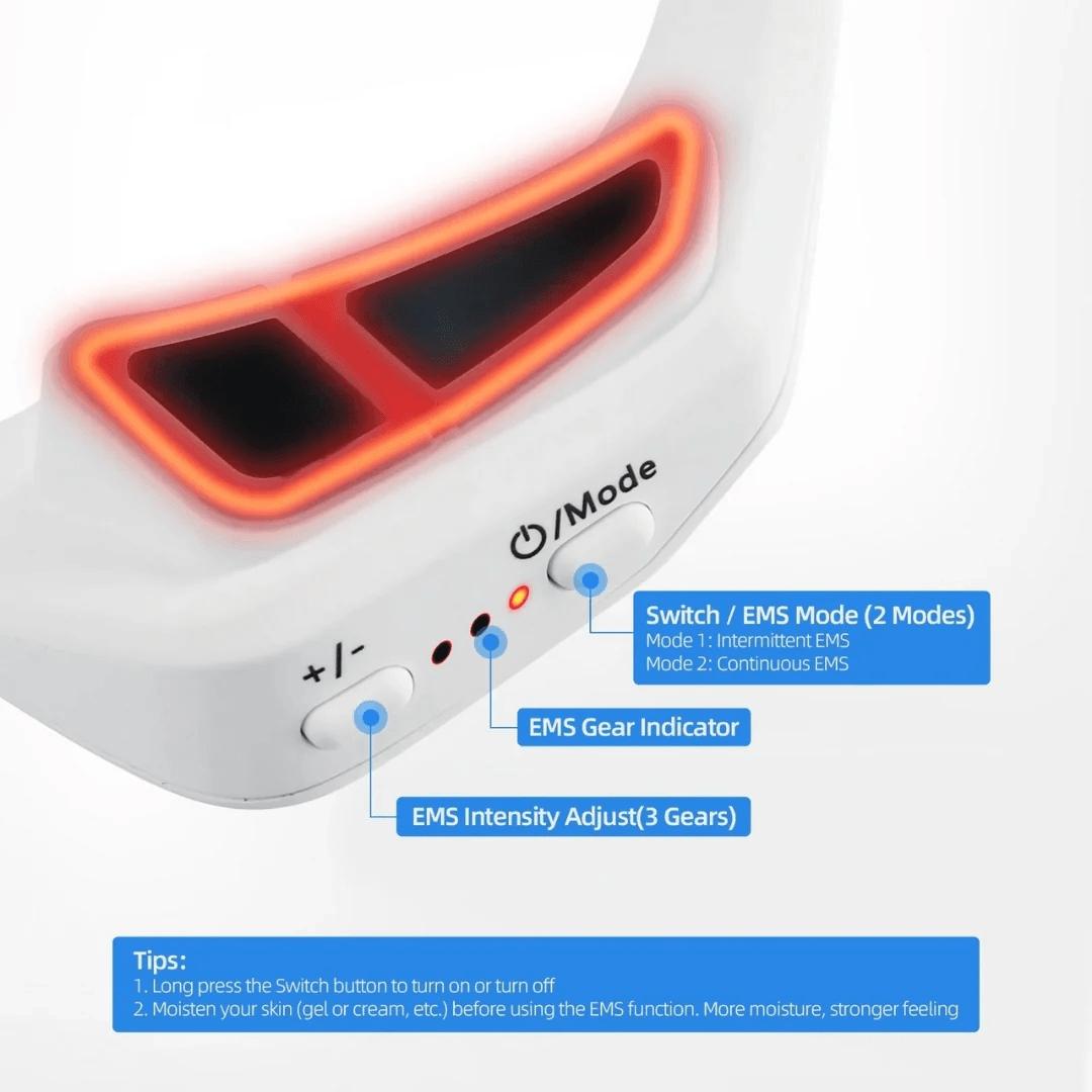 Electric Eye Massager Glasses Relieves Eye Fatigue EMS Red Light Therapy Eye Beauty Instrument For  5