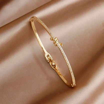Shiny Zircon Letter Charm Bracelet Classic Luxury Fashion Jewelry For Women  Perfect Wedding  Party