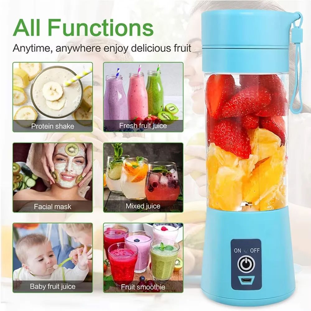 Portable Bottle Blender  Perfect Blender For Shakes And Smoothies Mini Electric Juicer Gift For Mom 1
