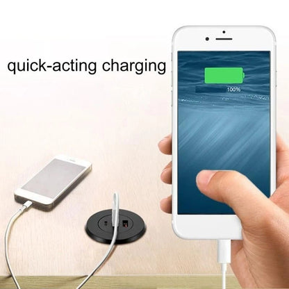 Universal USB C Desk Hole Power Socket With 3 Ports Type C Fast Charging For Office  Home 3