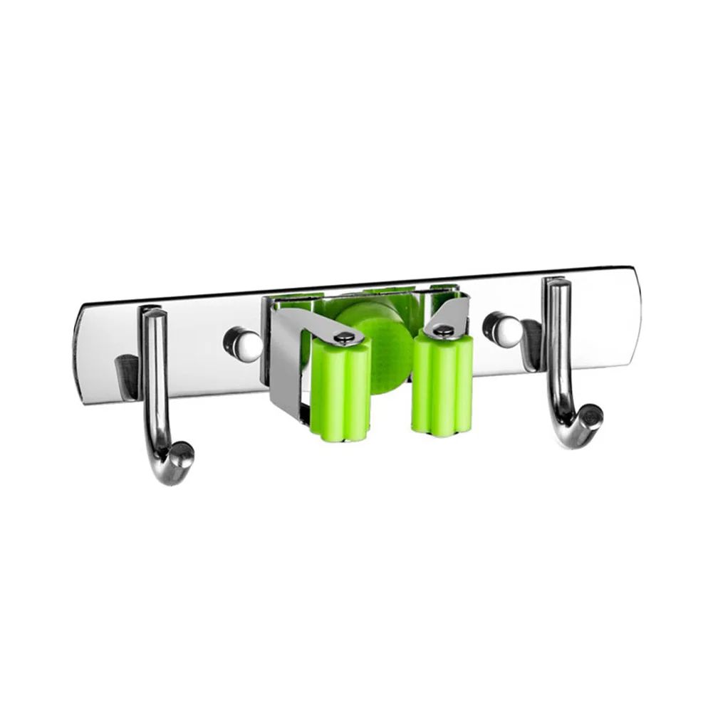 Broom Hook Holder Wall Mount Stainless Steel Mop Organizer For Kitchen Bathroom Garage Closet Garde 10