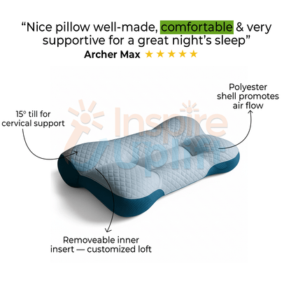 Ergonomic Goose Down Pillow With Cervical Neck Support 2