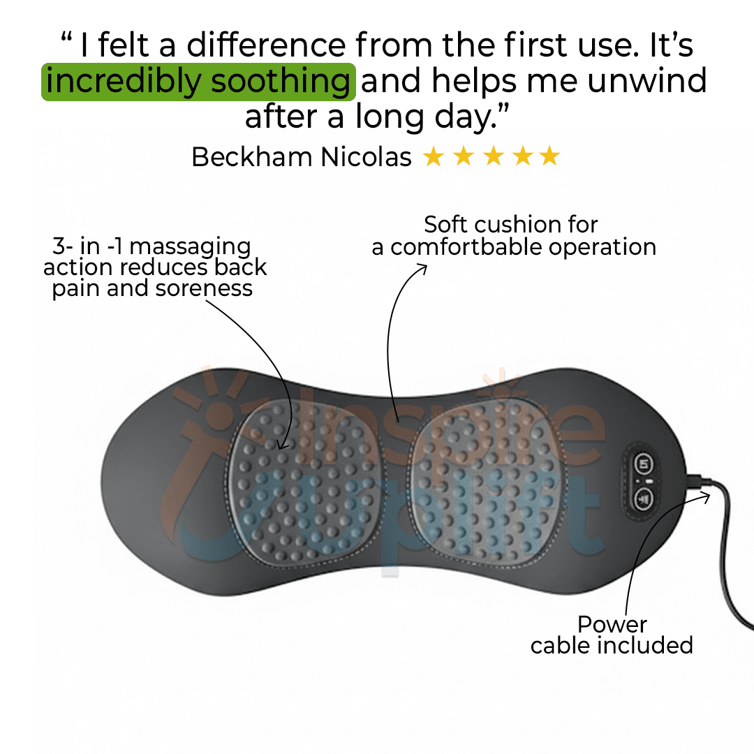 3in1 Back Massager For Lower Back Neck And Shoulder  Neck Massager Pillow With Heat And Vibration 1