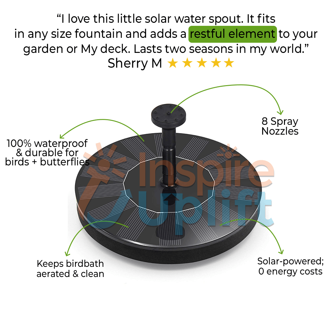 Solar Water Fountain For Garden  EcoFriendly Outdoor SolarPowered Fountain Gift For Garden Lovers G 1