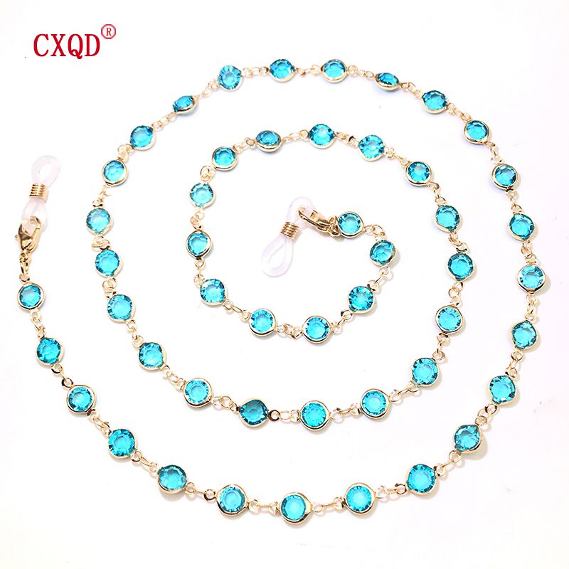 Womens Fashion Glasses Chain Colorful Crystal Bead Eyewear Strap  Sunglasses String Gift 17