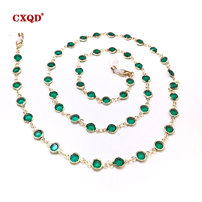 Womens Fashion Glasses Chain Colorful Crystal Bead Eyewear Strap  Sunglasses String Gift 18