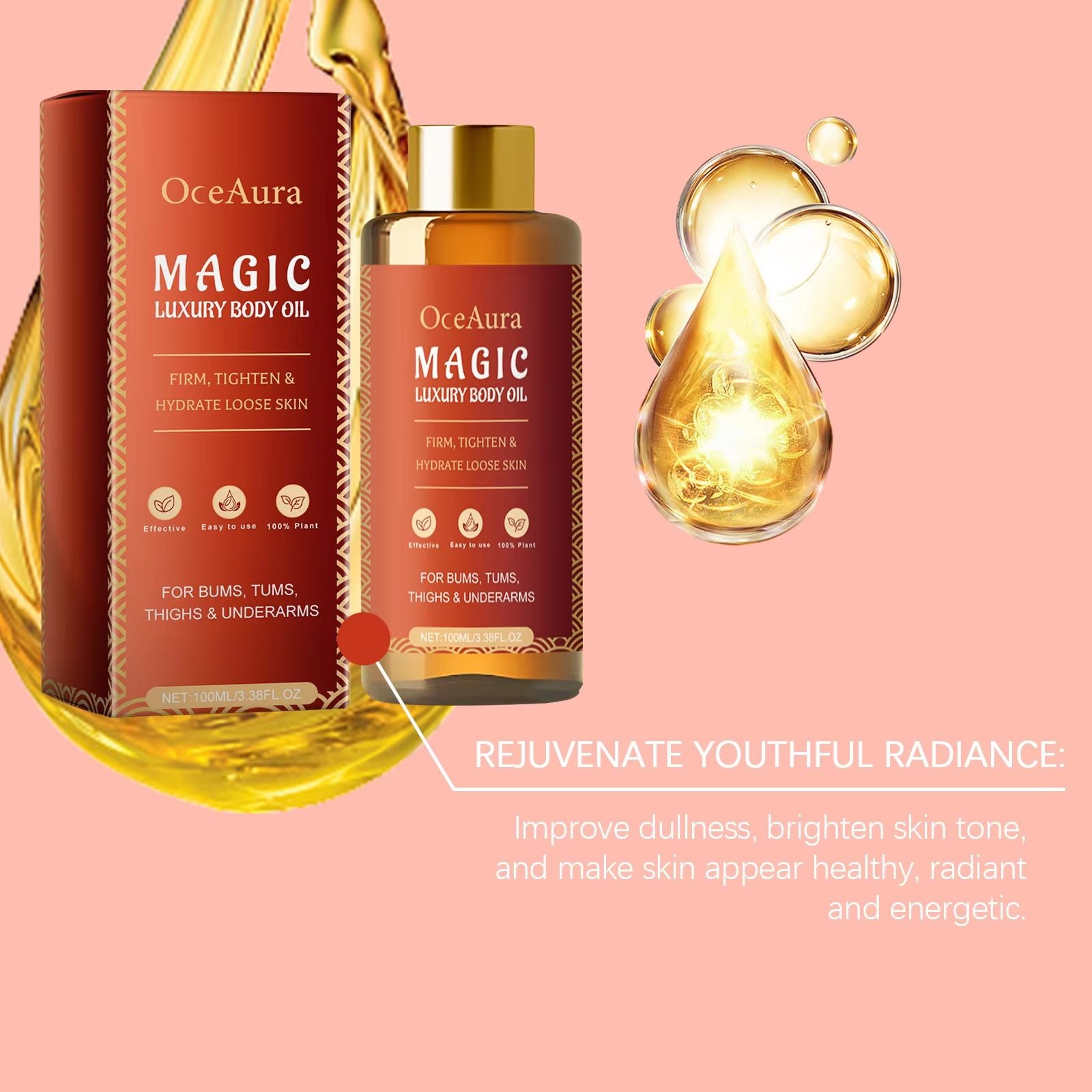 Magic Luxury Body Oil Firming  Deep Moisturizing Treatment For Sagging Skin 8