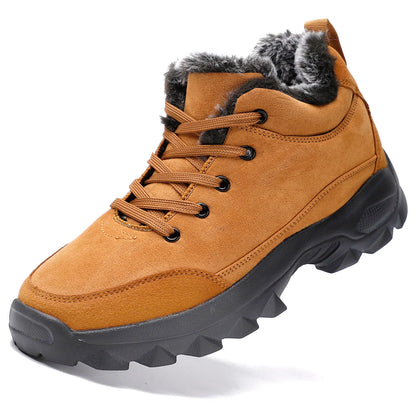 Mens Winter Snow Boots Warm Ankle Boots With Fur Male Outdoor Sneakers Botas Hombre Botines Cold We 6