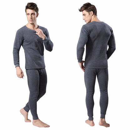 Men's Winter Thermal Underwear Long Set, Keep Warm Tops and Pants, Thick Comfortable Thermo Underwear Clothes