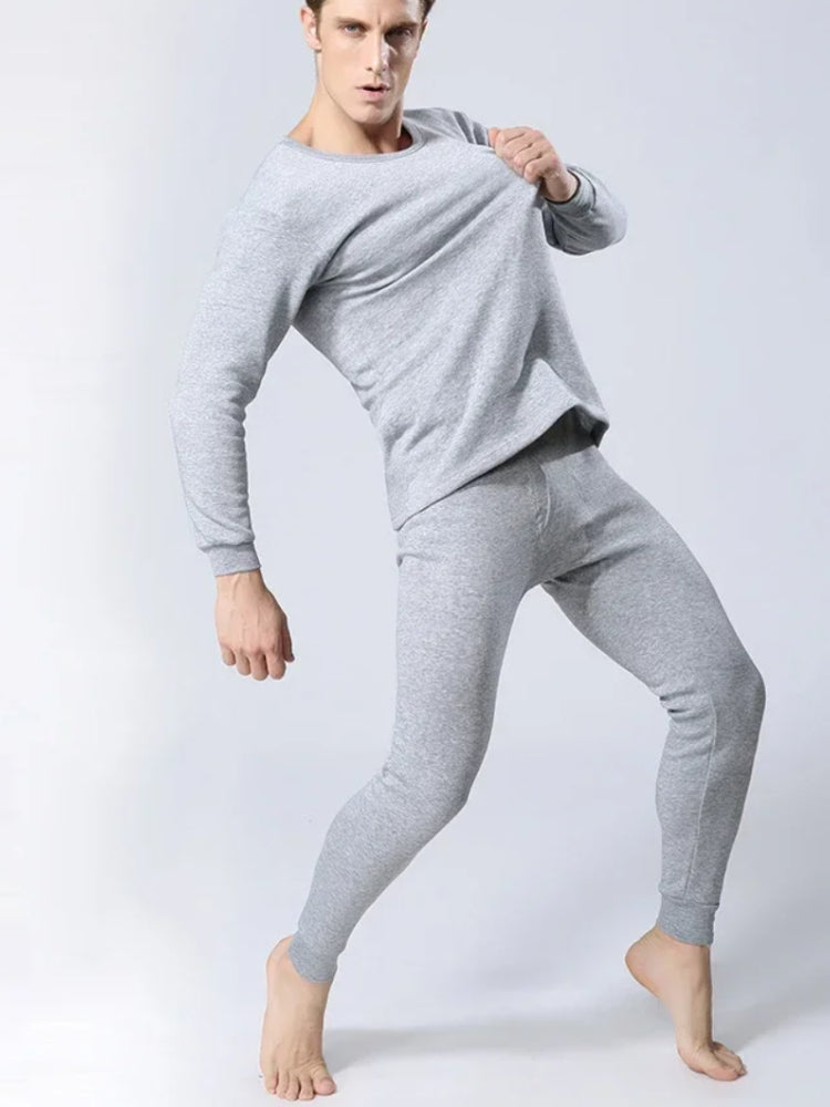 Men's Winter Thermal Underwear Long Set, Keep Warm Tops and Pants, Thick Comfortable Thermo Underwear Clothes