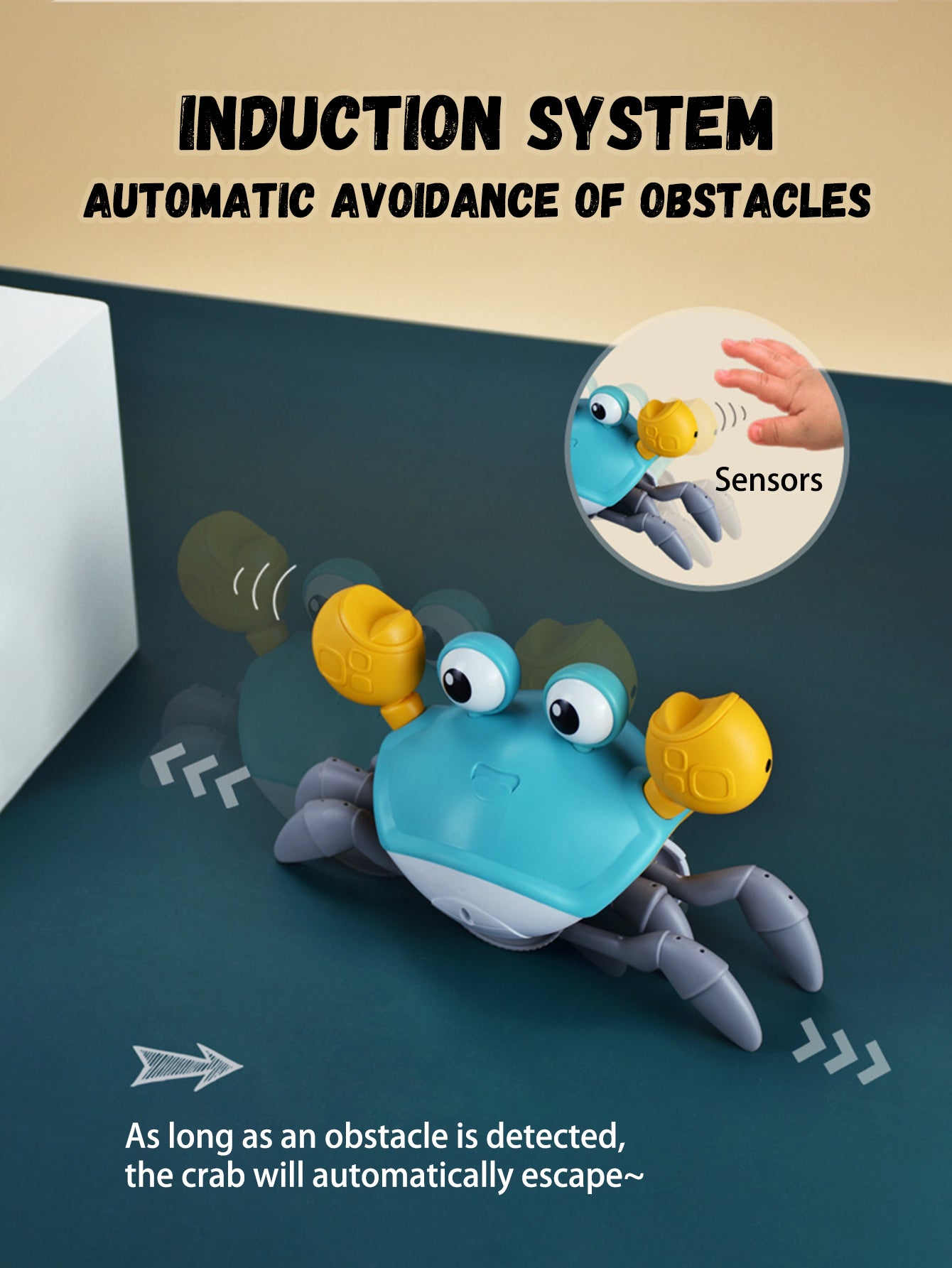 Crawling Crab Baby Toy Interactive Musical Toy With Lights  Dancing Moves For Toddlers AutoSensing  1