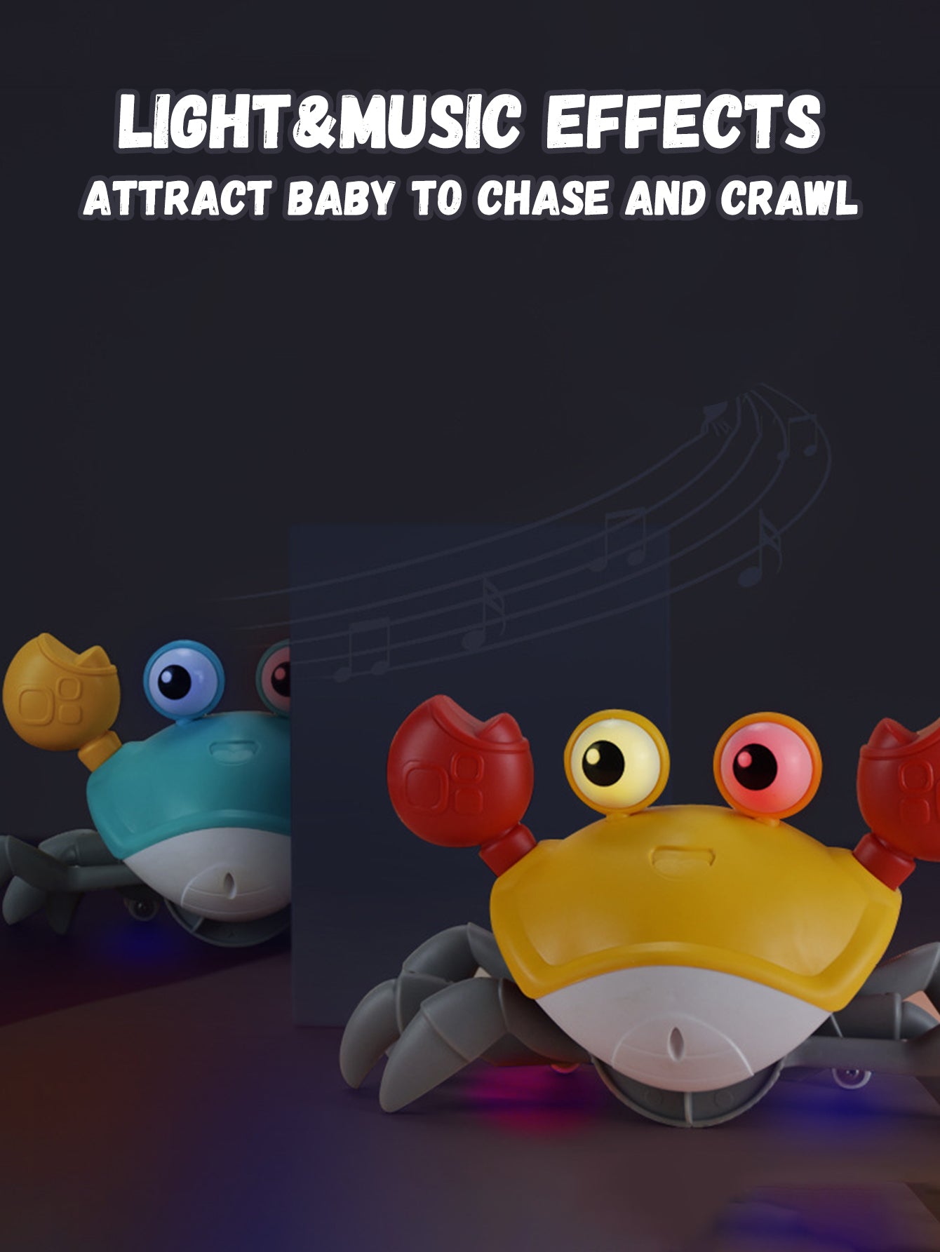 Crawling Crab Baby Toy Interactive Musical Toy With Lights  Dancing Moves For Toddlers AutoSensing  2