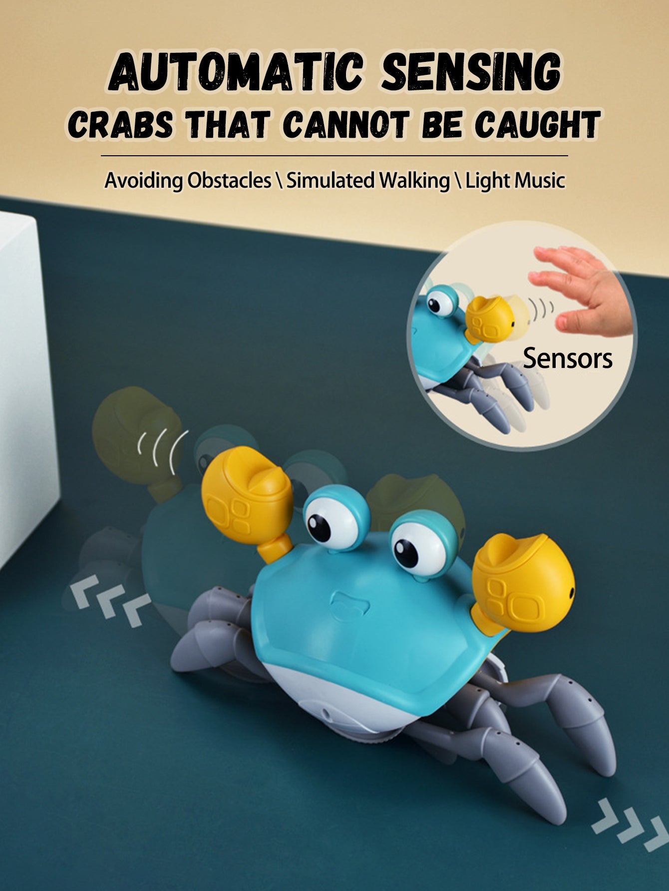 Crawling Crab Baby Toy Interactive Musical Toy With Lights  Dancing Moves For Toddlers AutoSensing  5