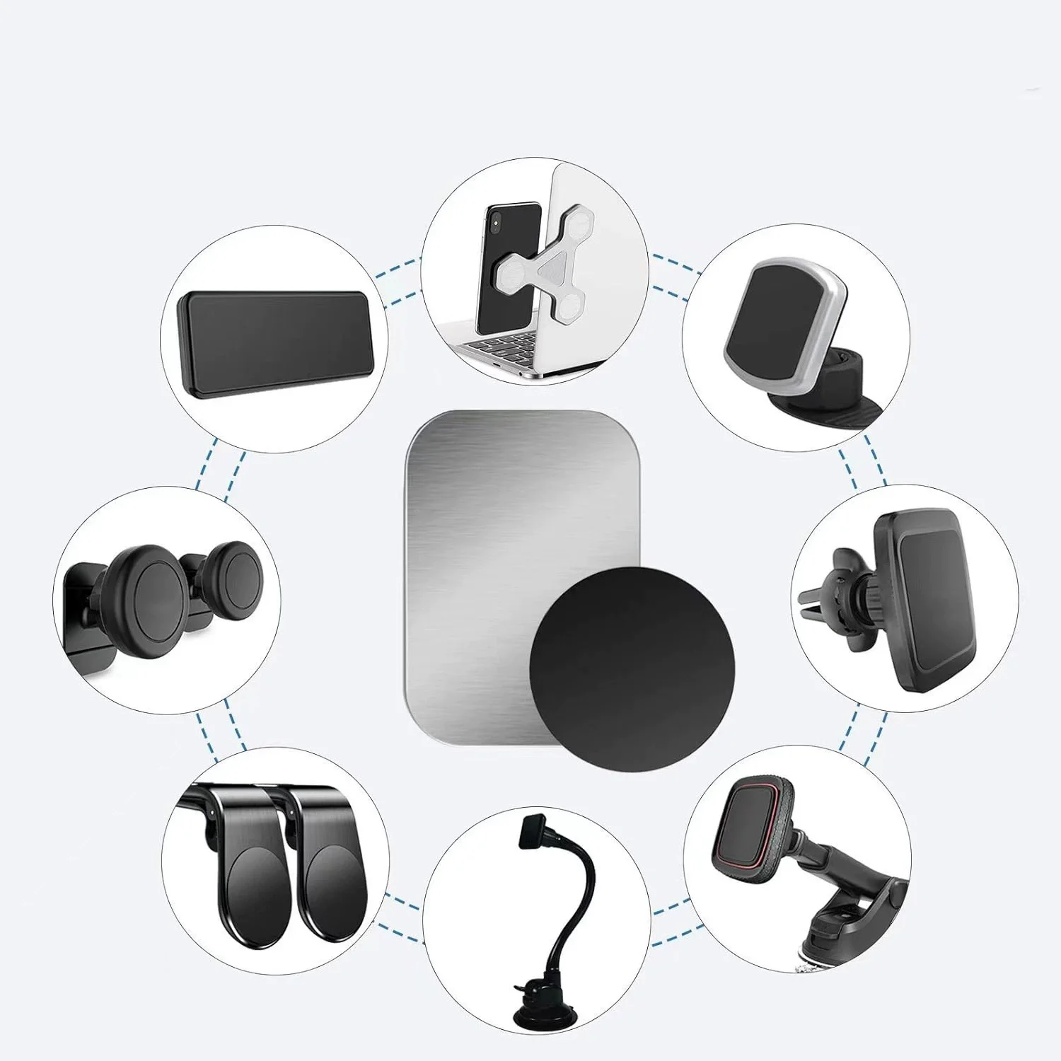 Universal Magnetic Metal Plate For Phone Holder Iron Sheet Sticker For Secure Mobile Stand And Moun 1