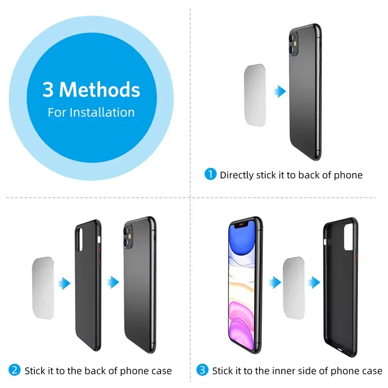 Universal Magnetic Metal Plate For Phone Holder Iron Sheet Sticker For Secure Mobile Stand And Moun 4