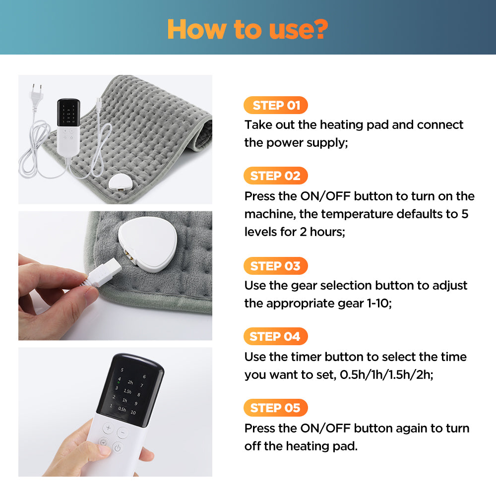 Multifunctional Electric Heating Pad For Arthritis Back Cramps Relief Dry Heat Therapy Body Warmer  5
