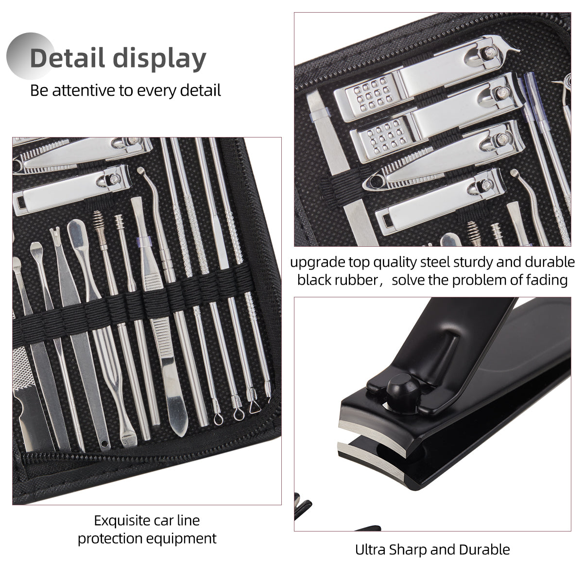 Professional Nail Scissors Grooming Kit Stainless Steel Manicure Set Pedicure Kit Beauty Tools Cutt 2