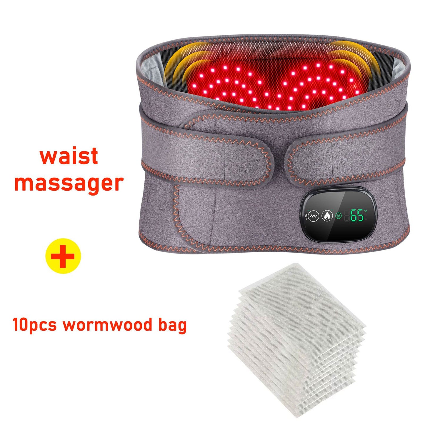 Electric Heating Waist Massager Belt  Vibration  Hot Compress Support With 3Level Adjustment 9