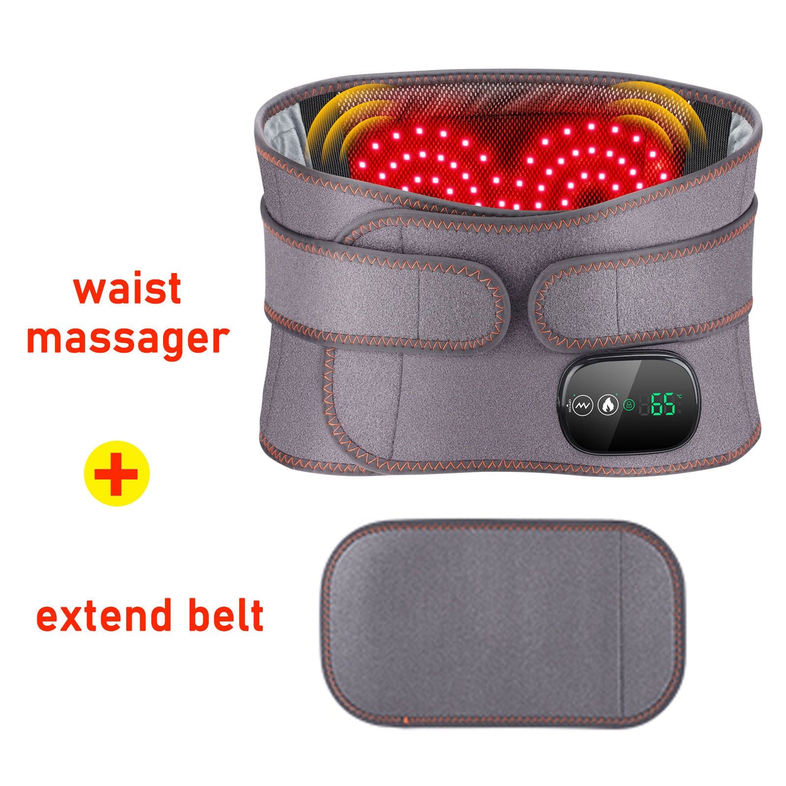 Electric Heating Waist Massager Belt  Vibration  Hot Compress Support With 3Level Adjustment 10