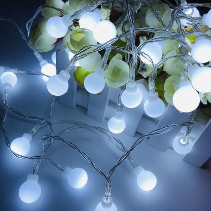LED Ball String Lights Outdoor Waterproof For Christmas Tree Wedding Home Indoor Decoration 9