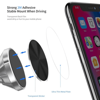 2Pack Metal Plate Adhesive Sticker Replace For Magnetic Car Mount Phone Holder 5