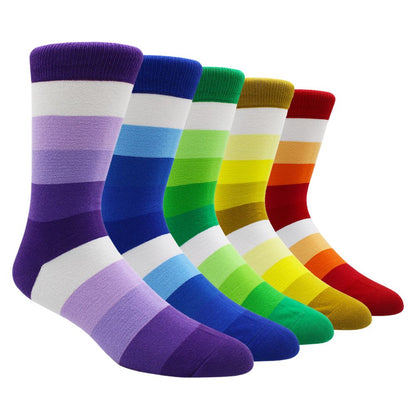 Mens Socks Soft And Breathable High Quality Cotton Black Classic Pattern Happy Gentleman Plus Size