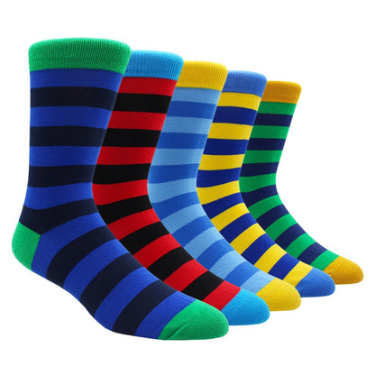 Mens Socks Soft And Breathable High Quality Cotton Black Classic Pattern Happy Gentleman Plus Size