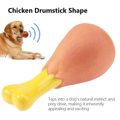 Rubber Chicken Leg Toy Fun Squeaky Chew For Dogs  Puppies  Interactive Pet Supplies  Gifts 7