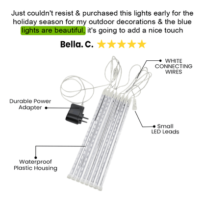 LED Dripping Icicle Lights For Outdoor Christmas Decor 8Piece Set Perfect For Christmas Christmas G