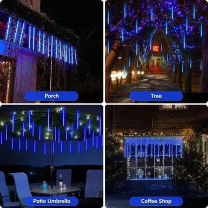 LED Dripping Icicle Lights For Outdoor Christmas Decor 8Piece Set Perfect For Christmas Christmas G