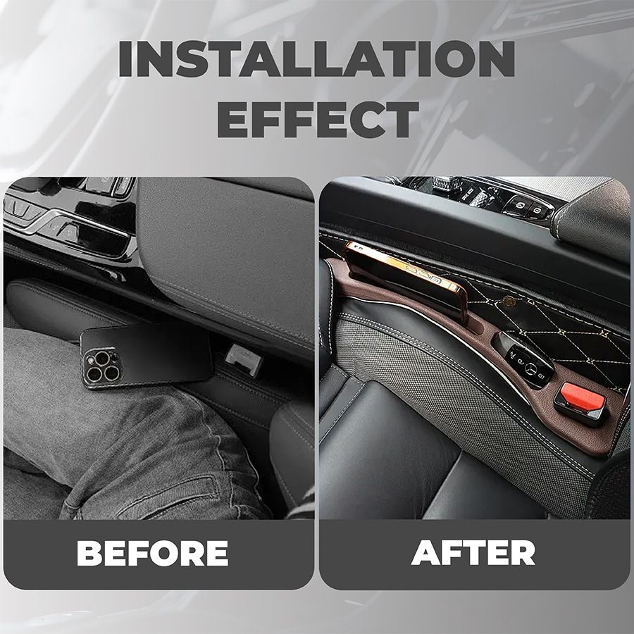 Car Seat Gap Filler Elastic Center Console  Side Crevice Filler Strip Drop Blocker For Phones  Keys