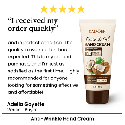 AntiWrinkle Hand Cream With Coconut Oil  Moisturizing Skin Care Serum 9