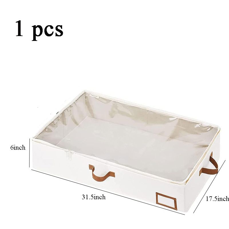 Foldable Underbed Bags Breathable Zippered Organizer For Blankets Clothes  Comforters 6