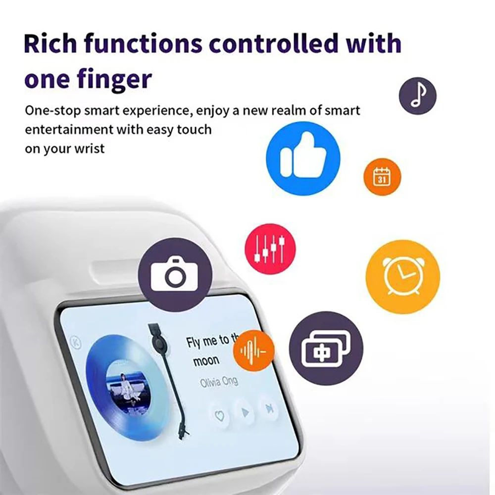 Bluetooth Configuration Headset Smart LCD Color Screen Wireless Active Noise Reduction Super Long B 3