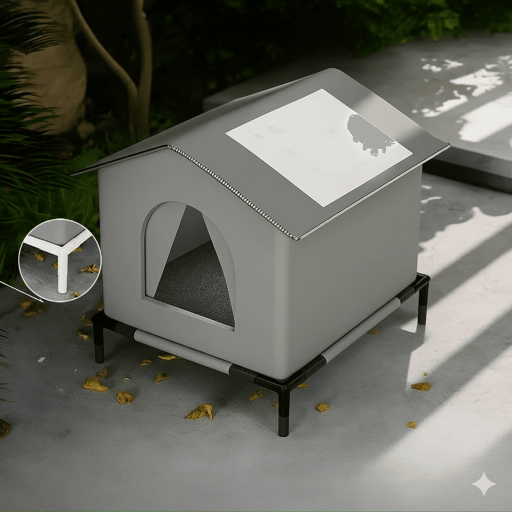 Waterproof Outdoor Cat House Feral Cat Shelter With Cold Resistance 12