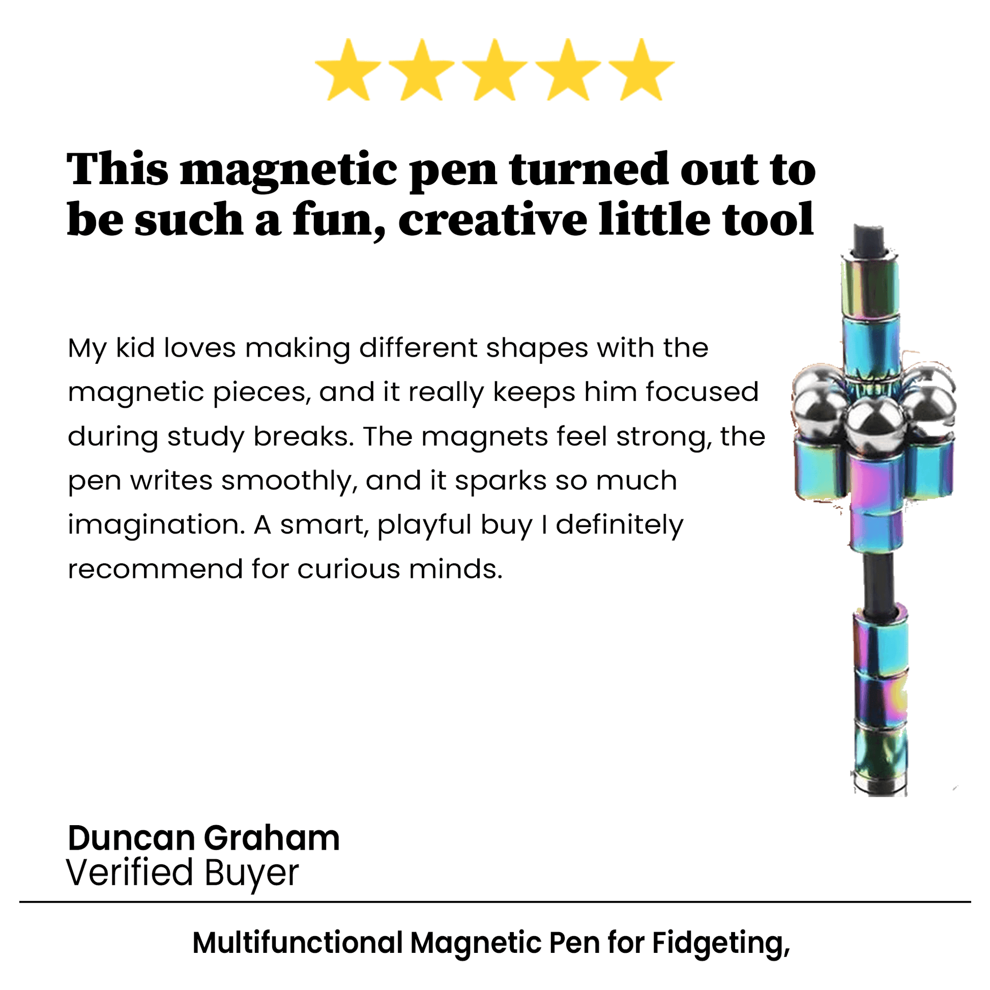 Multifunctional Magnetic Pen For Fidgeting Relieve Stress  Anxiety Cool Office Gift 9