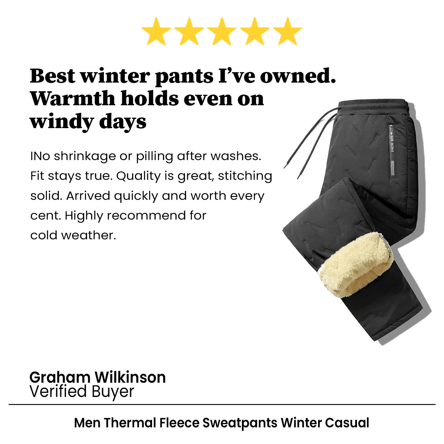 Men Thermal Fleece Sweatpants Winter Casual Warm Lambswool Trousers Windproof Cotton Plush Thick Sw 5