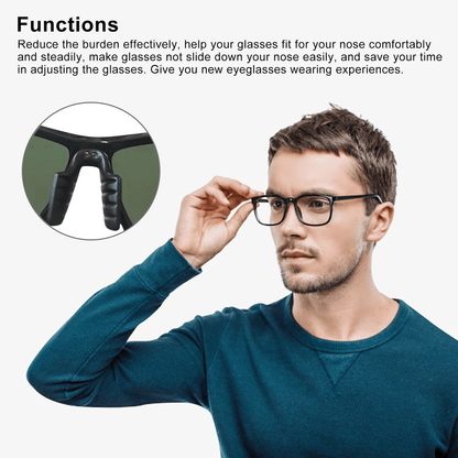 Invisible Antislip Silicone Nose Pads Stick On For Eyeglasses Sunglasses  Reading Glasses Soft Adhe