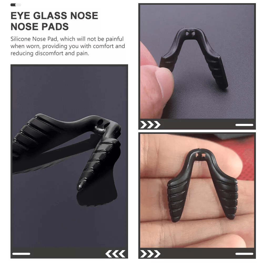 Invisible Antislip Silicone Nose Pads Stick On For Eyeglasses Sunglasses  Reading Glasses Soft Adhe