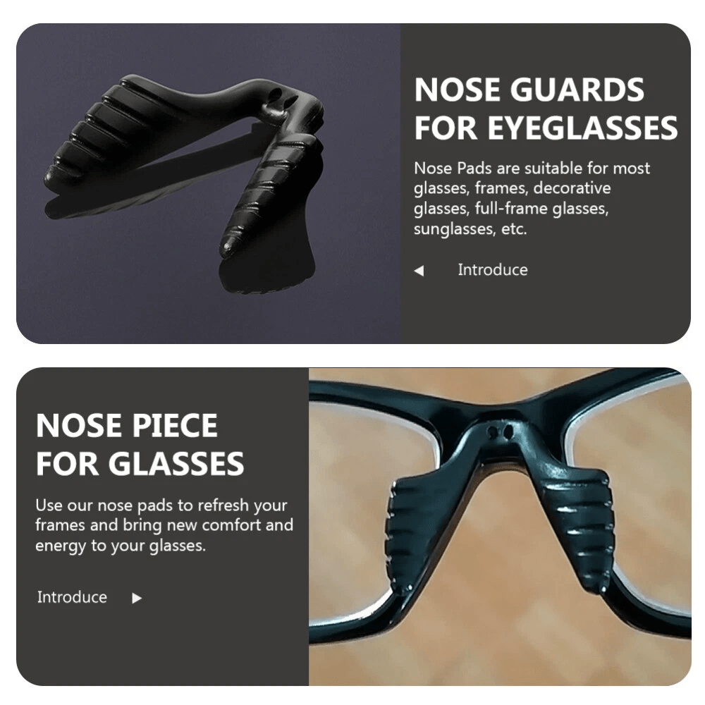Invisible Antislip Silicone Nose Pads Stick On For Eyeglasses Sunglasses  Reading Glasses Soft Adhe