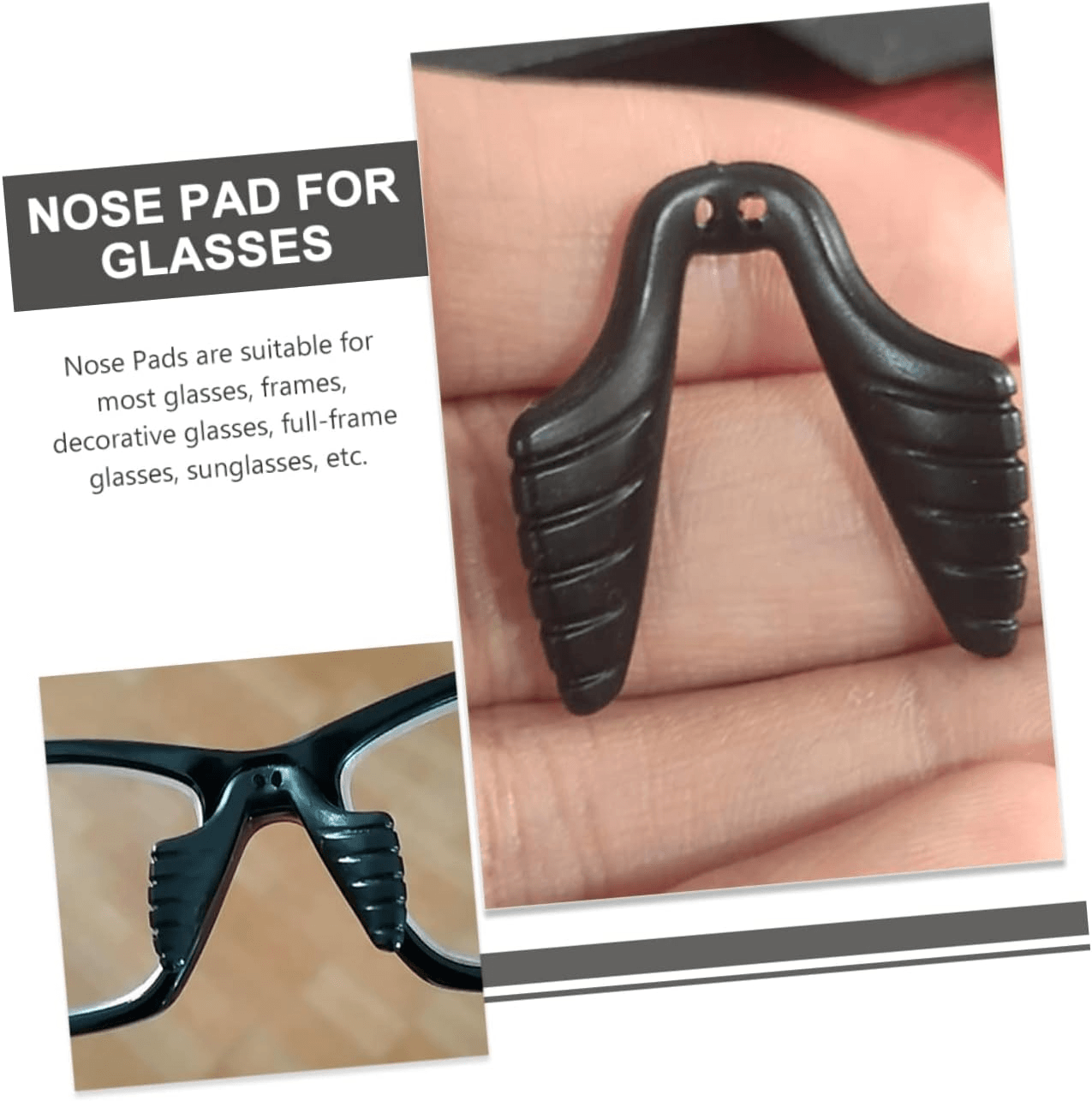 Invisible Antislip Silicone Nose Pads Stick On For Eyeglasses Sunglasses  Reading Glasses Soft Adhe