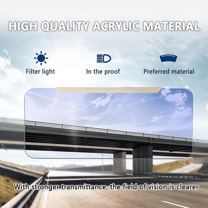 Car Anti Glare Mirror Sun Visor, Anti UV Strong Light Vehicle Sunshade
