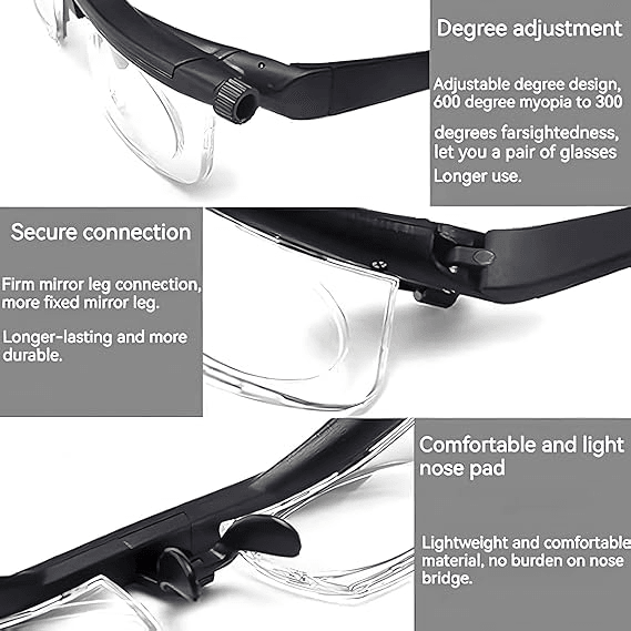 Dial Adjustable Glasses  Variable Focus Reading  Distance Vision Eyeglasses For Men  Women 5