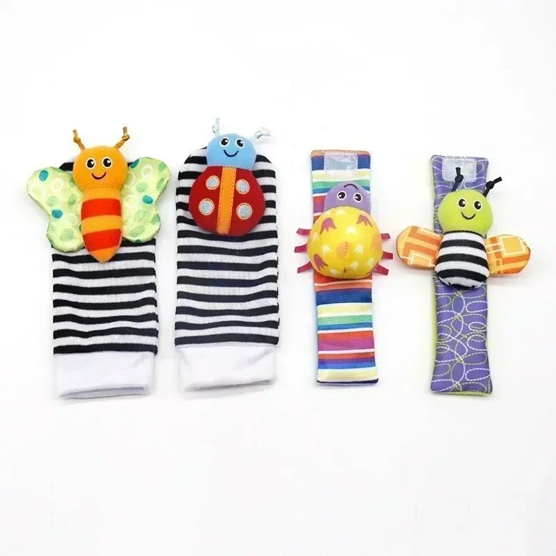 Multicolor Baby Wrist Rattle  Foot Finder Set  Perfect Newborn  Toddler Gift 5